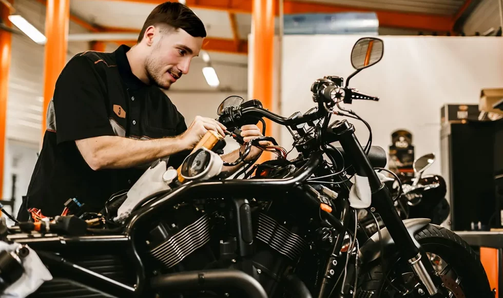 Throttle Works motorcycle strip down